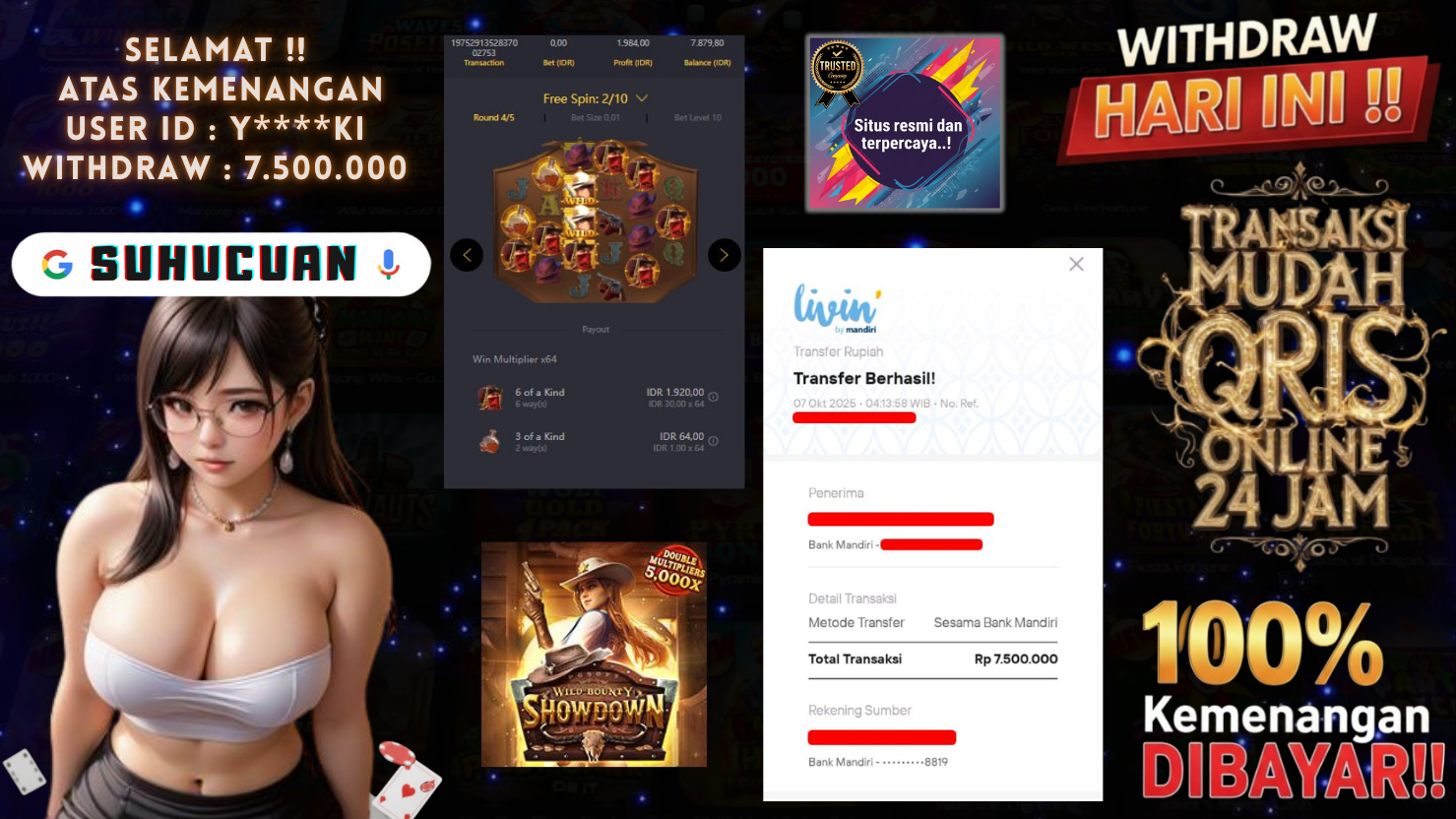 SUHUCUAN JACKPOT SLOT WILD BOUNTY SHOWDOWN